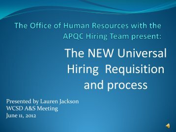 THE HIRING PROCESS - Washoe County School District