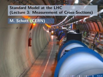 Standard Model at the LHC (Lecture 3: Measurement of Cross ...