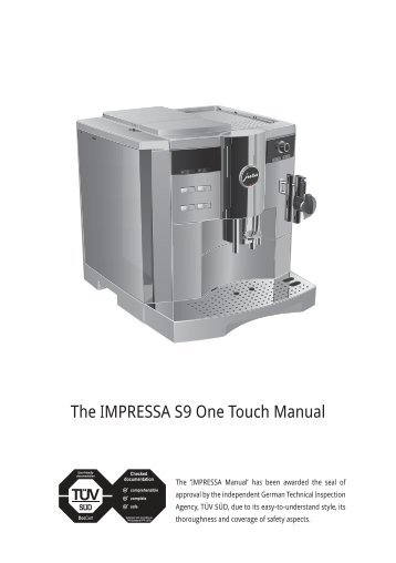 The IMPRESSA S9 One Touch Manual - Jura