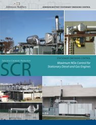 SCR - Johnson Matthey - Emission Control Technologies