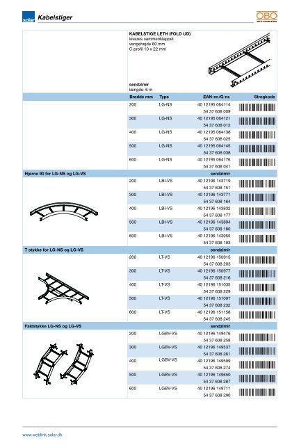 Kabelstiger Quick Guide - Solar Danmark A/S