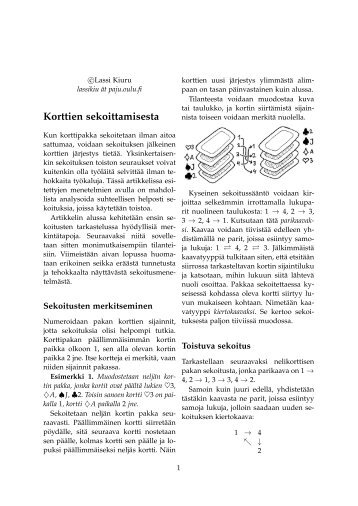 Permutaatiot ohje - OuLUMA