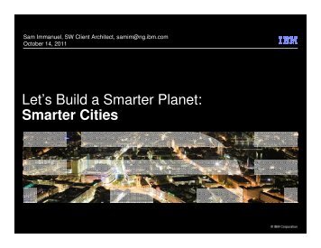 Let's Build a Smarter Planet: Smarter Cities - NigerianMuse