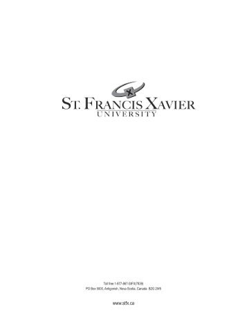 2013-2014 StFX Academic Calendar - St. Francis Xavier University