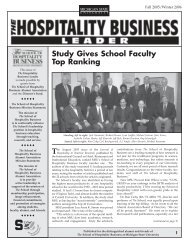 Fall 2005/Winter 2006 - The School of Hospitality Business ...