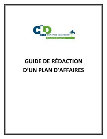 GUIDE DE RÉDACTION D'UN PLAN D'AFFAIRES - CLD de la MRC ...