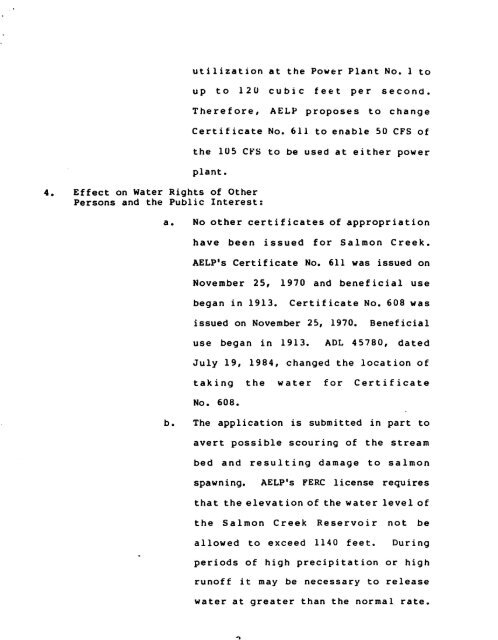 Before the FERC Application for New License for the Annex Creek ...