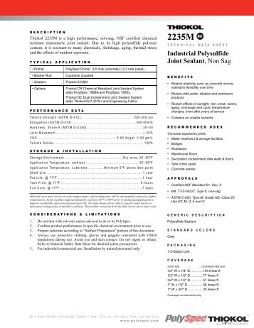 Thiokol 2235M - PolySpec