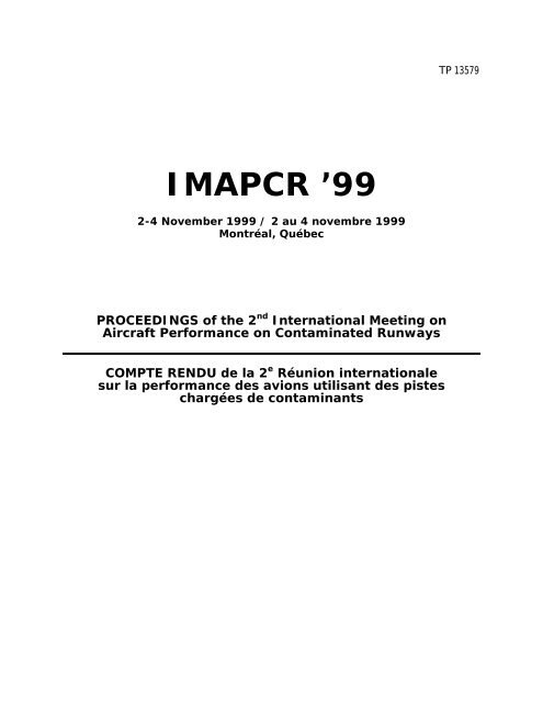 TP 13579 PROCEEDINGS of the 2nd International Meeting ... - UQAC