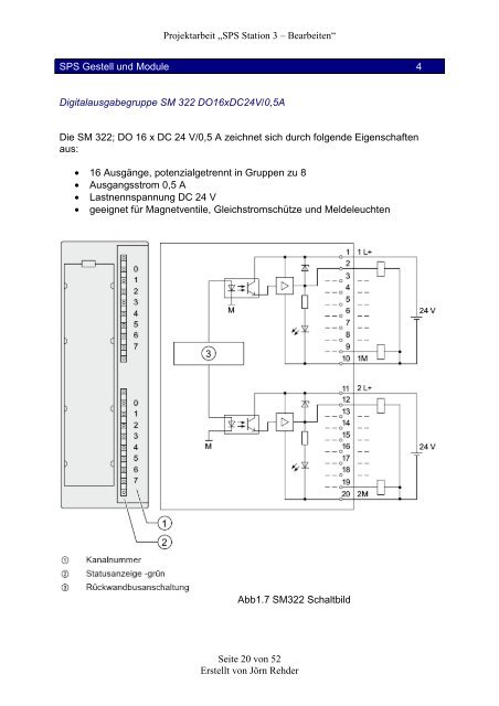 Projektarbeit „SPS Station 3 – Bearbeiten“ Seite 1 von 52 Erstellt ...