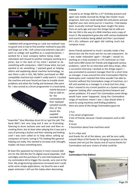 Commodore Free Magazine Issue #61 (PDF)