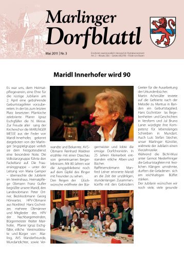 Marlinger Dorfblattl - 5/2011 - Mai (3,61 MB