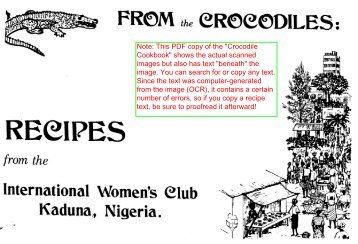 The Crocodile Cookbook - ECWA Evangel Hospital