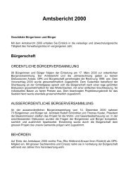 Amtsbericht 2000 - Ortsgemeinde Schmerikon