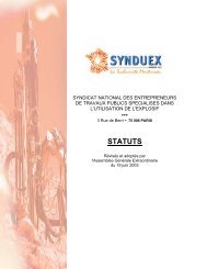 Consulter l'intégralité des statuts (PDF) - Synduex