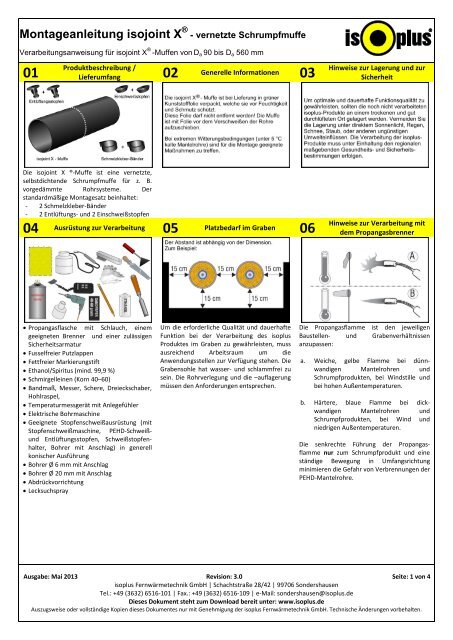 Montageanleitung isojoint X - Isoplus