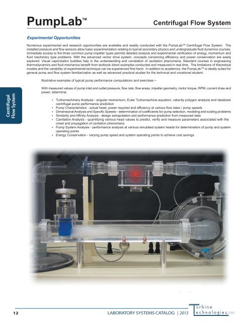 Laboratory Systems Catalog - Turbine Technologies