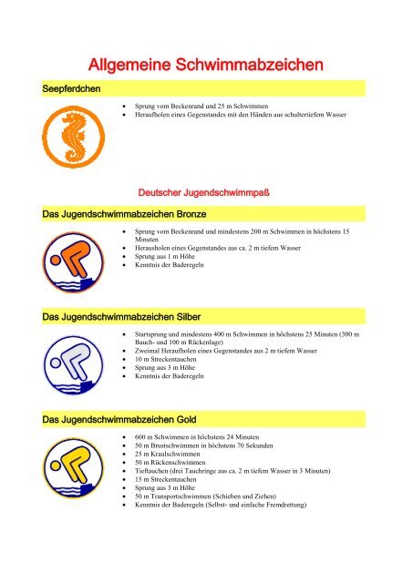 Schwimmabzeichen (pdf) Sommerbad Wieren