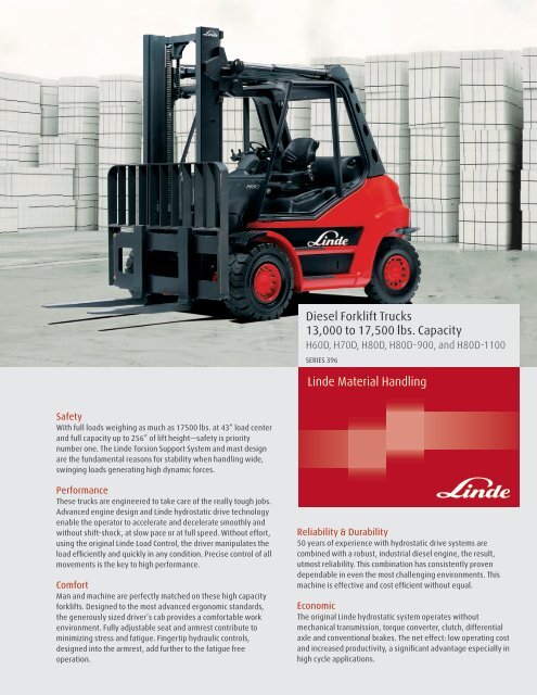 Diesel Forklift Trucks 13000 To 17500 Lbs Capacity Lmh North