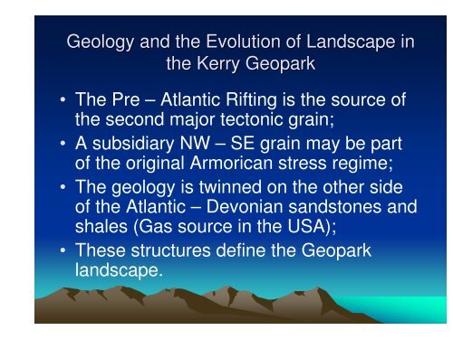 Geology and the Evolution of Landscape in the Kerry Geopark