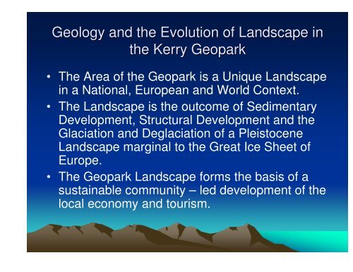 Geology and the Evolution of Landscape in the Kerry Geopark