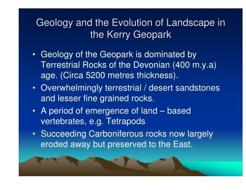 Geology and the Evolution of Landscape in the Kerry Geopark