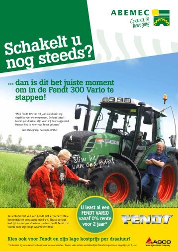 Fendt voorjaars/zomer-actie - Abemec