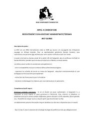 Recrutement d'un assistant administratif pour la WCF GuinÃ©e [PDF]