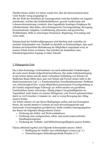 Schulinterne Zusammenarbeit - Wiesenschule Jüterbog
