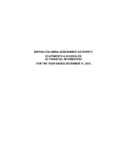 Statement and Schedules of Financial Information ... - BC Assessment