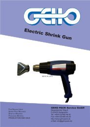 Electric Shrink Gun - GEHO PACK Service GmbH