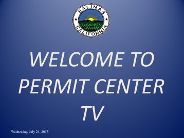 Permit Center TV - City of Salinas