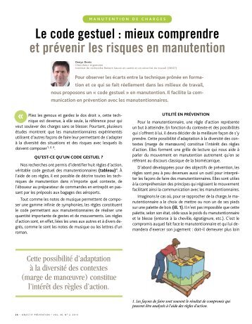 mieux comprendre et prÃ©venir les risques en manutention - Asstsas