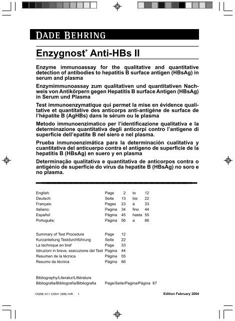 Enzygnost* Anti-HBs II - Medcorp