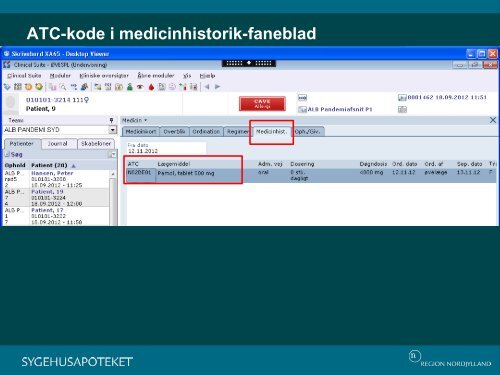 OPUS Medicin - opfÃ¸lgning - Sygehusapoteket