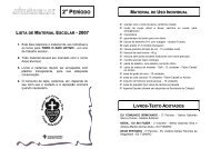 2º período material de uso individual - Colégio São Paulo da Cruz
