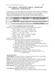 Kalkogének - Szervetlen Kémiai Tanszék