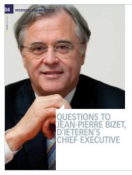 Interview with Jean-Pierre Bizet, chief executive - D'Ieteren Annual ...