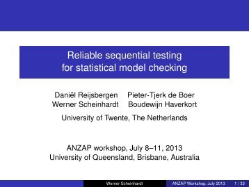 Reliable sequential testing for statistical model checking