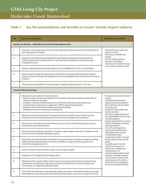 Summary Report and Implementation Plan - Partners in Project Green