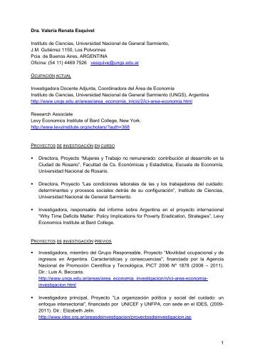 1 Dra. Valeria Renata Esquivel Instituto de Ciencias ... - IDES