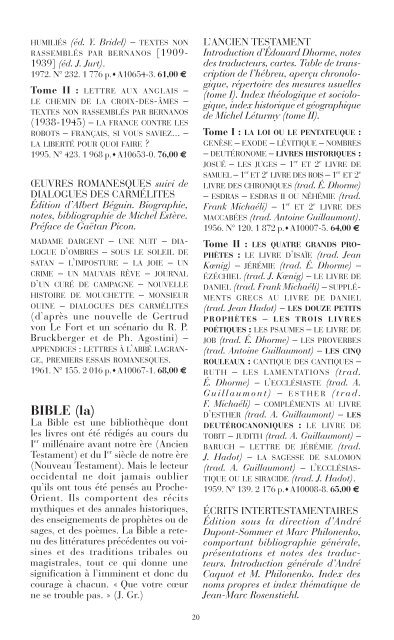 TÃ©lÃ©charger le catalogue en PDF - Gallimard