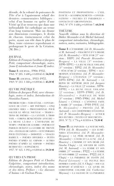 TÃ©lÃ©charger le catalogue en PDF - Gallimard