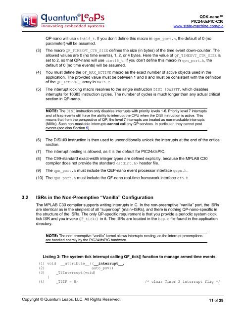 QDK-nano PIC24/dsPIC-C30 - Quantum Leaps