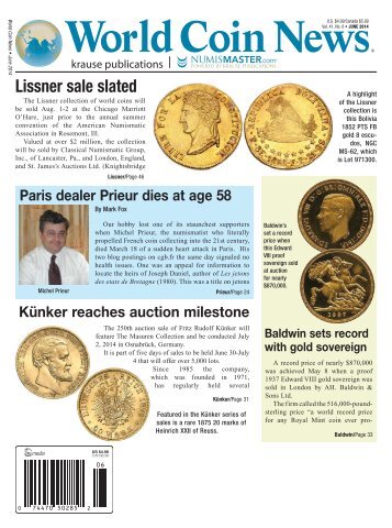 World Coin News - August 2013 - F+W Media