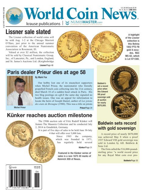 World Coin News - August 2013 - F+W Media