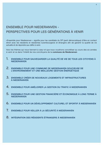 Programme Ã©lectoral - Niederanven - DP