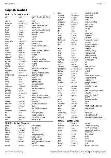 English World 4 - Macmillan Education