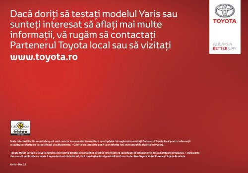 brosura NG Yaris 2012.indd - Toyota