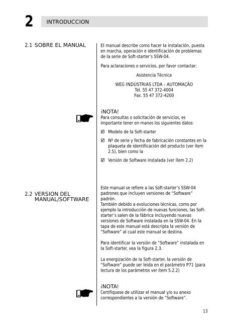 Manual de la Soft-Starter SS W-04 Manual de la Soft ... - Dimotec